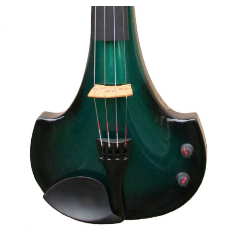 Bridge Aquila 4-String Electric Violin in Green with Hard Case & Carbon Bow - Image 10