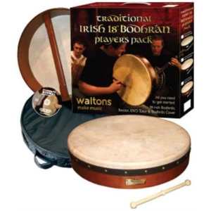Waltons 18" Bodhran Player's Pack with Cover, Beater & DVD (16056)