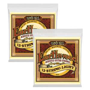 2 Sets of Ernie Ball Earthwood 2010 80/20 Bronze 12-String Acoustic Guitar Strings 9-26