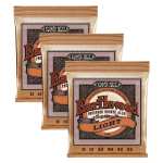 3 Sets of Ernie Ball Earthwood 2148 Phosphor Bronze Acoustic Guitar Strings 11-52