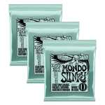3 Sets of Ernie Ball 2211 Mondo Slinky Nickel Electric Guitar Strings 10-48