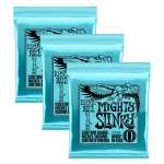 3 Sets of Ernie Ball 2228 Mighty Slinky Nickel Electric Guitar Strings 8.5-40