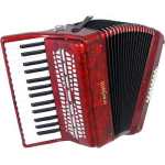 Scarlatti 24 Bass Accordion in Red Pearl with Case & Straps (GR41002R)