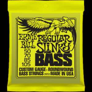 2 Sets of Ernie Ball 2832 Regular Slinky Electric Bass Guitar Strings 50-105