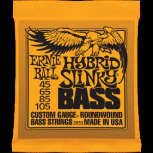 2 Sets of Ernie Ball 2833 Hybrid Slinky Electric Bass Guitar Strings 45-105