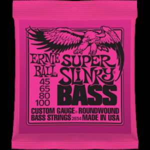 2 Sets of Ernie Ball 2834 Super Slinky Electric Bass Guitar Strings 45-100