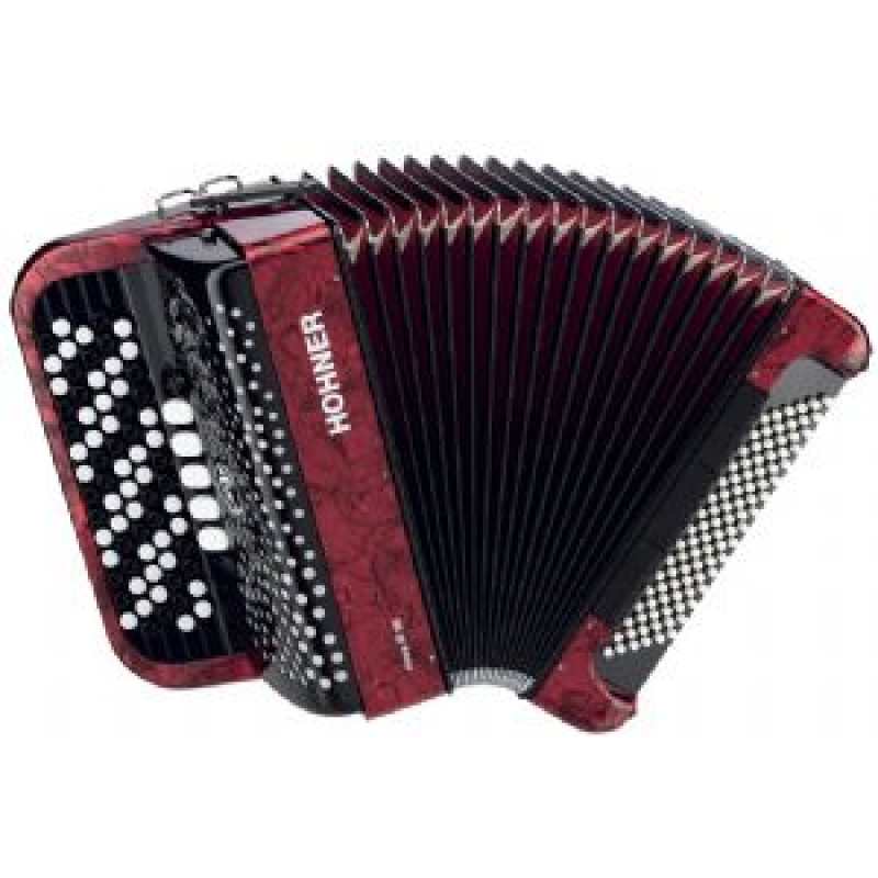 Hohner Nova III 96 Bass 5 Row Chromatic Accordion with C Stepped System in Black with Bag & Straps (A4172)