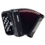 Hohner Nova II 72 Bass, 5 Row Chromatic Accordion with C Stepped System in Black with Bag & Straps (A4162)