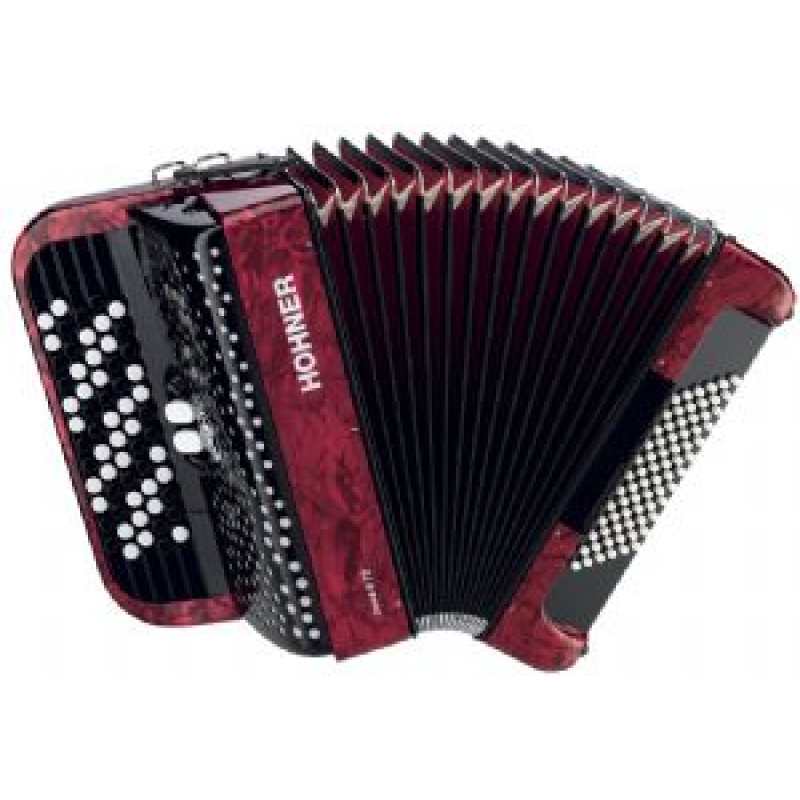 Hohner Nova II 72 Bass, 5 Row Chromatic Accordion with C Stepped System in Black with Bag & Straps (A4162) - Image 2