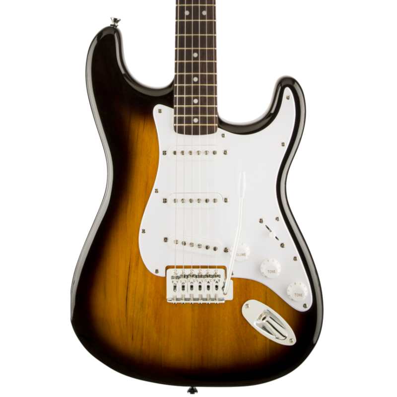 Squier Bullet Strat with Tremolo Electric Guitar in Brown Sunburst