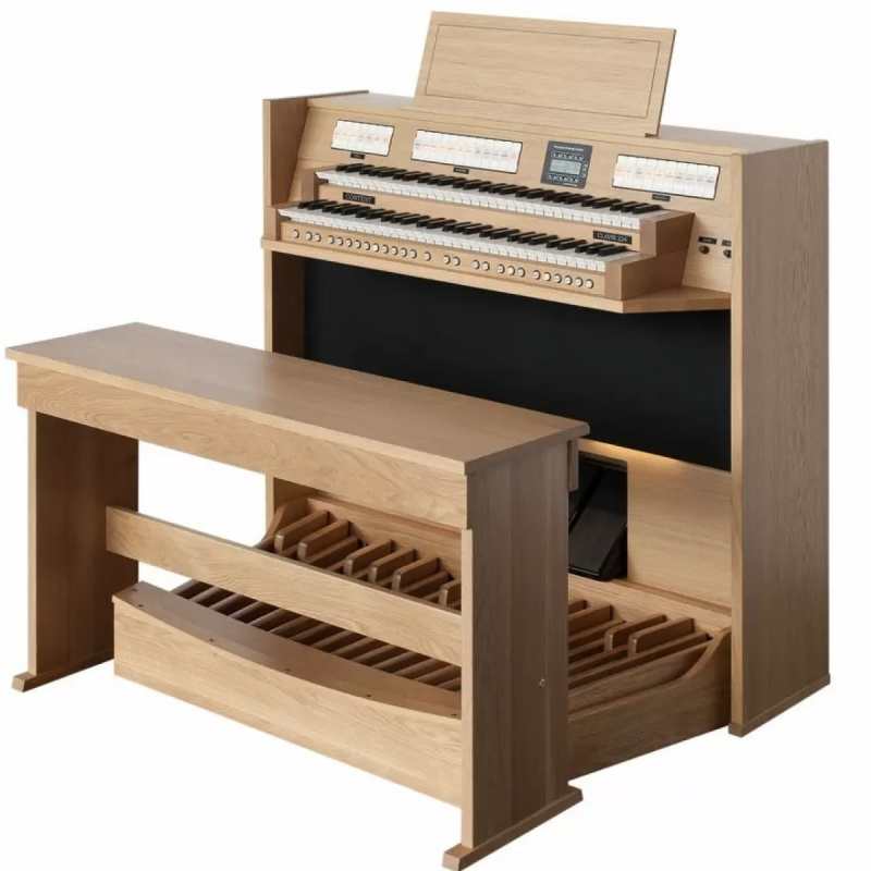 Content Clavis 224 Organ (UK Spec) in Light Oak with 30 Radiating Concave Pedalboard and Bench - Image 4
