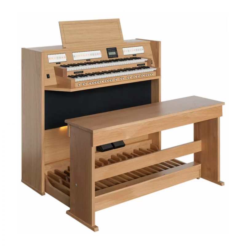 Content Clavis 224 Organ (UK Spec) in Light Oak with 30 Radiating Concave Pedalboard and Bench - Image 2
