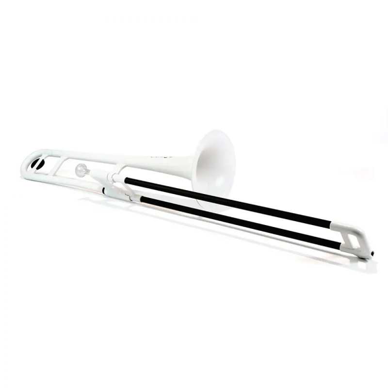 PBone Plastic Trombone in White (With Bag & Mouthpiece)