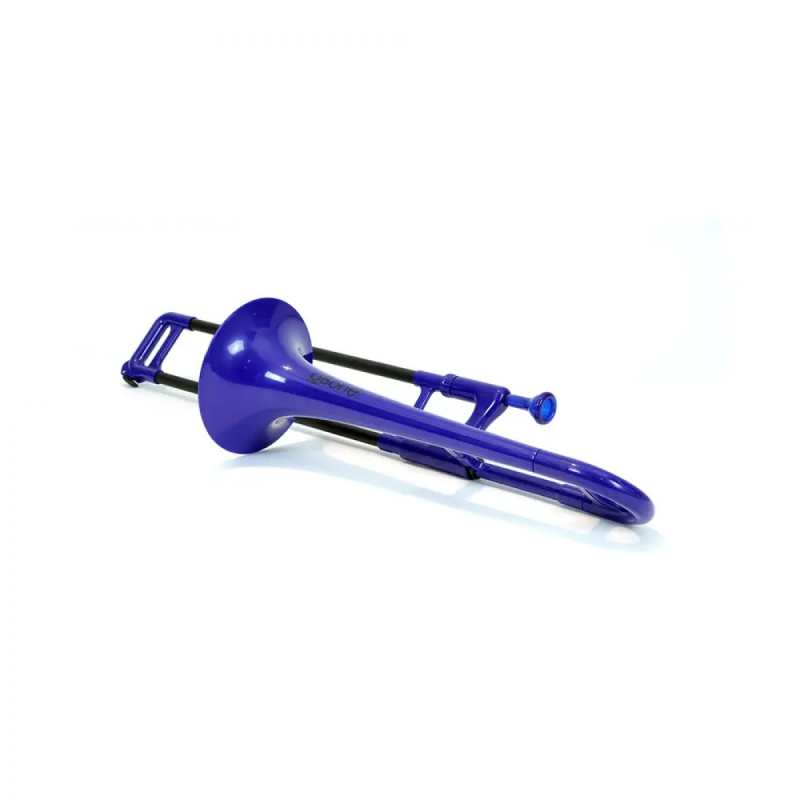 PBone Mini Plastic Trombone in Blue (With Bag & Mouthpiece) - Image 4