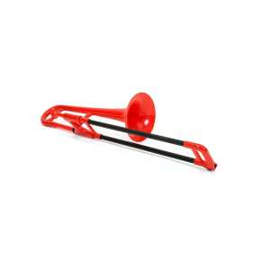 PBone Mini Plastic Trombone in Red (With Bag & Mouthpiece)
