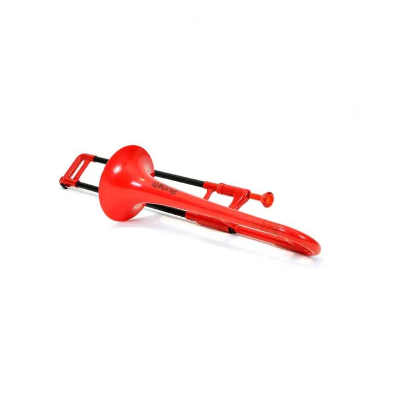 PBone Mini Plastic Trombone in Red (With Bag & Mouthpiece) - Image 4