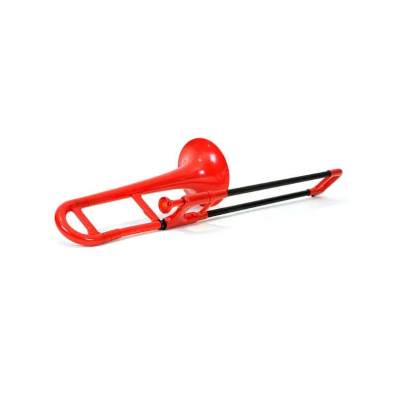 PBone Mini Plastic Trombone in Red (With Bag & Mouthpiece) - Image 3