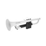 PTrumpet Plastic Trumpet in White with Bag