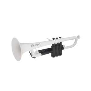 PTrumpet Plastic Trumpet in White with Bag