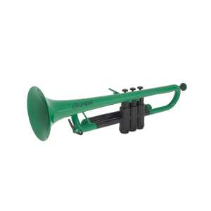PTrumpet Plastic Trumpet in Green with Bag