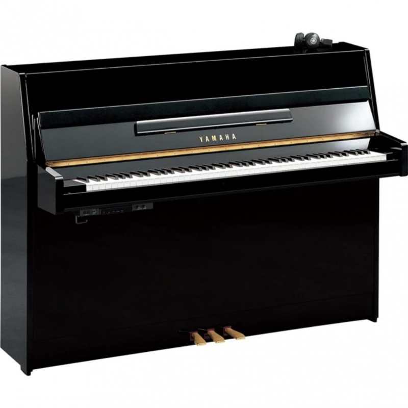 Yamaha B1 Silent Upright Piano in Polished Ebony Black (The B1-SC3-PE model in our showroom)