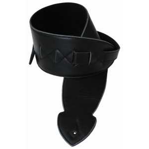 Levin 4" Flexi Soft Leather Guitar Strap in Black (LS-G-FSL-400-BLACK)