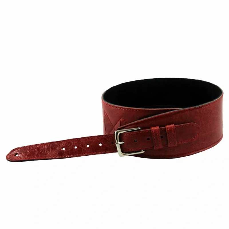 Levin 2.5" Flexi Soft Leather adjust buckle Guitar Strap (LS-G-FSL-A-250-RED)