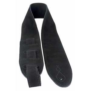 Levin 2.75" Flexi Soft Suede Guitar Strap in Black (LS-G-S-275-BLACK)