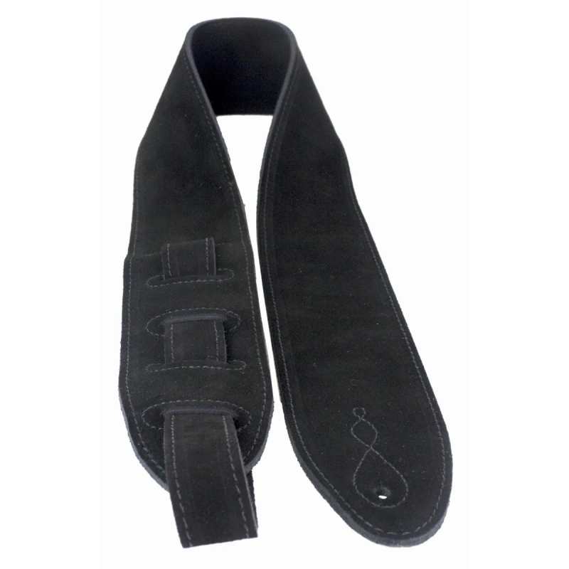 Levin 2.75" Flexi Soft Suede Guitar Strap in Black (LS-G-S-275-BLACK)