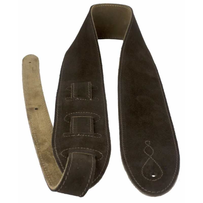 Levin 2.75" Flexi Soft Suede Guitar Strap in Brown (LS-G-S-275-BROWN)