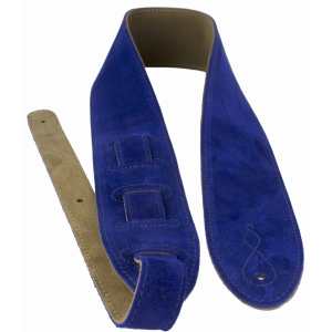 Levin 2.75" Flexi Soft Suede Guitar Strap in Blue (LS-G-S-275-BLUE)