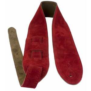Levin 2.75" Flexi Soft Suede Guitar Strap in Red (LS-G-S-275-RED)