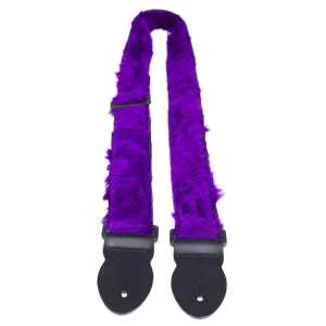 Levin 2" Webbing Furry Guitar Strap in Purple (LS-G-WF-200-PURPLE)