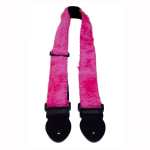 Levin 2" Webbing Furry Guitar Strap in Pink (LS-G-WF-200-PINK)