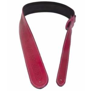 Levin 2" Celtic Revival Embossed Leather Guitar Strap (LS-G-CRL-200-RED)