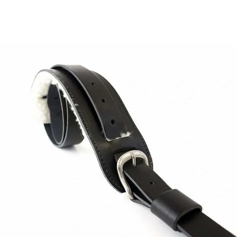 Levin Sheepskin Shoulder Pad Leather Guitar Strap (LS-G-L-SA-100-BLACK)