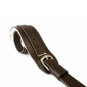 Levin Sheepskin Shoulder Pad Leather Guitar Strap (LS-G-L-SA-100-BROWN)