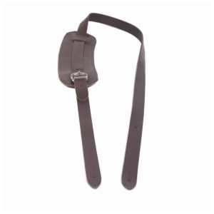Levin Vintage Shoulder Pad Leather Guitar Strap (LS-G-LV-A-100-BROWN)