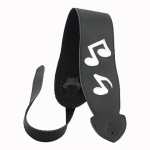 Levin 4" Stevie Flexi Soft Leather Guitar Strap (LS-G-STEVIE-FSL-400-BLACK)