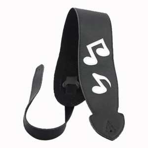 Levin 4" Stevie Flexi Soft Leather Guitar Strap (LS-G-STEVIE-FSL-400-BLACK)