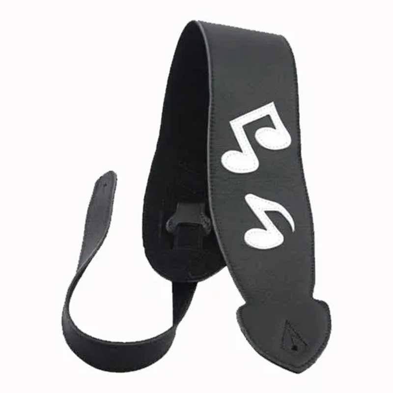 Levin 4" Stevie Flexi Soft Leather Guitar Strap (LS-G-STEVIE-FSL-400-BLACK)