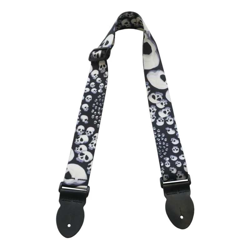 Levin 2" Webbing Graphic Strap White Skulls (LS-G-WG-200-WHITE-SKULLS)