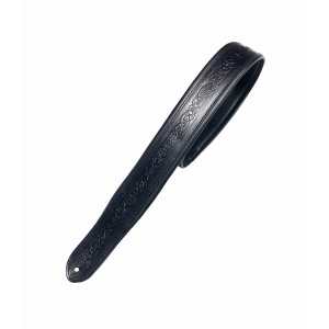 Levin 2" Deluxe Celtic Revival Leather Guitar Strap (LS-G-DELUXE-CR-200-BK)
