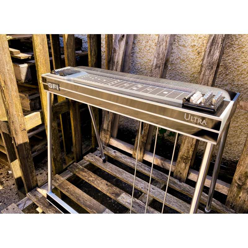 Black GFI S10PKU Keyless Ultra Model Pedal Steel Guitar with Pad and Hardcase [10-string Single Neck with 3 Pedals & 4 Knee Levers - Made in USA] - Image 4