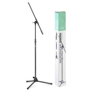Stagg MIS0822BK Microphone Boom Stand with Folding Legs, Black