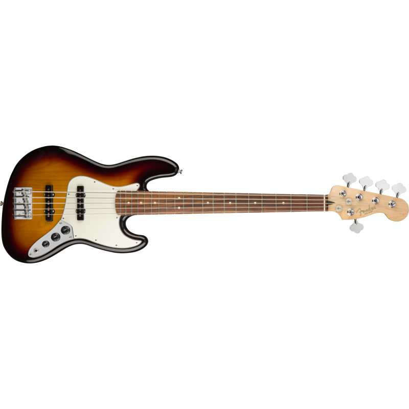 Fender Player Jazz V Bass, 5-String, 3 Colour Sunburst - Image 3
