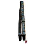 Levin 2" Textured Fabric Guitar Strap Blue Star (LS-G-TF-200-BLUE-STAR)