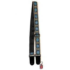 Levin 2" Textured Fabric Guitar Strap Blue Star (LS-G-TF-200-BLUE-STAR)