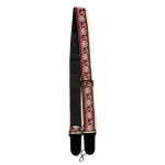 Levin 2" Textured Fabric Guitar Strap Fluer Red & Yellow (LS-G-TF-200-FLUER-RED-YELLOW)