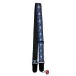 Levin 2" Textured Fabric Guitar Strap Fluer Blue & Blue (LS-G-TF-200-FLUER-BLUE-BLUE)